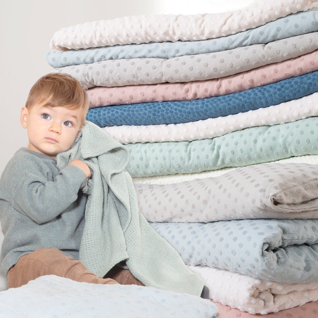 Couverture bébé 80 x 80 cm 'Frosty Almond' - GOTS & Oeko-Tex Certifié - Beige – Infographie (3/9)