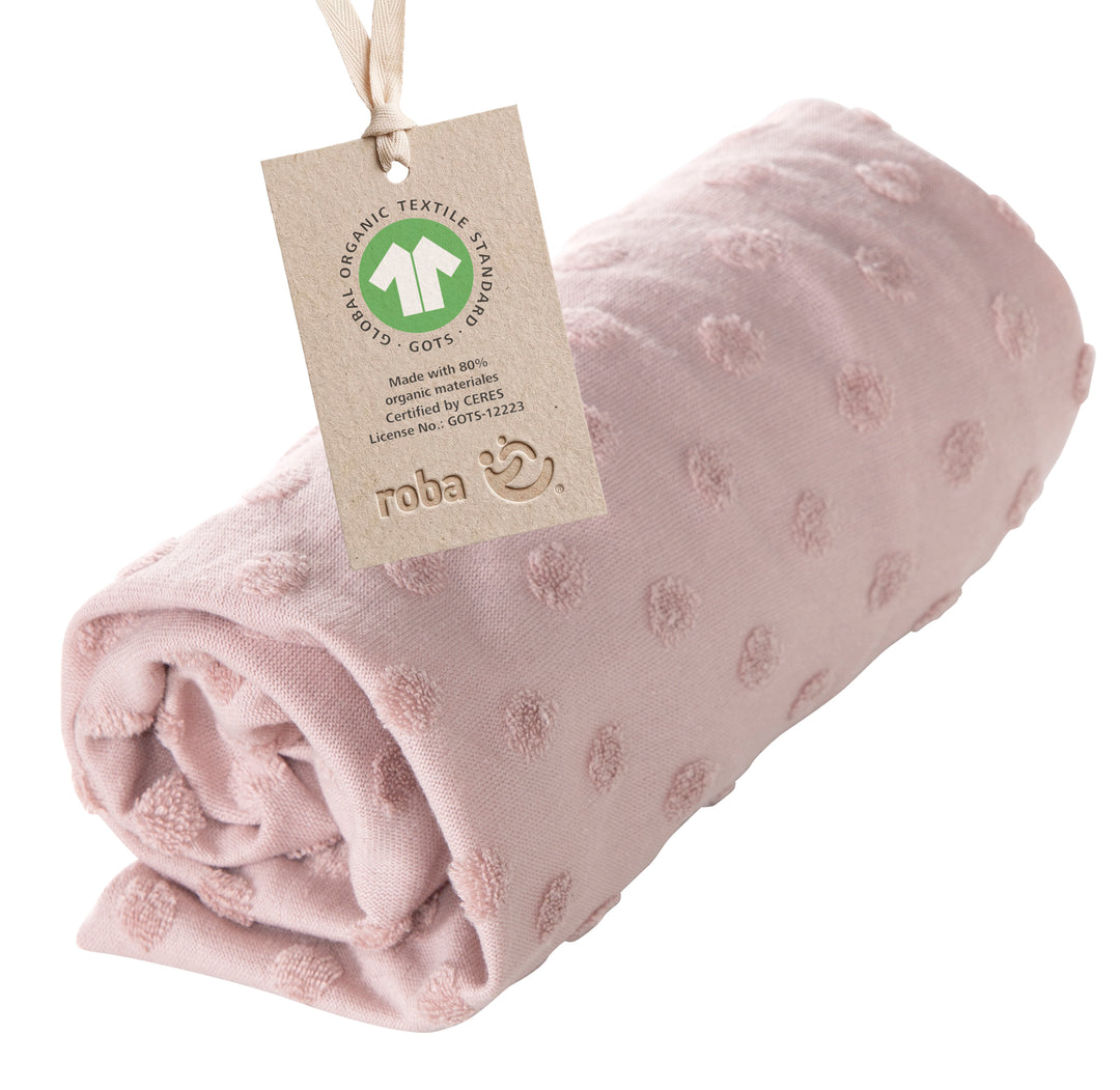Organic federa aderente per materassini fasciatoio 'Lil Planet' in jersey biologico - GOTS - 85 x 75 cm - Rosa / malva – Infografica (11/15)