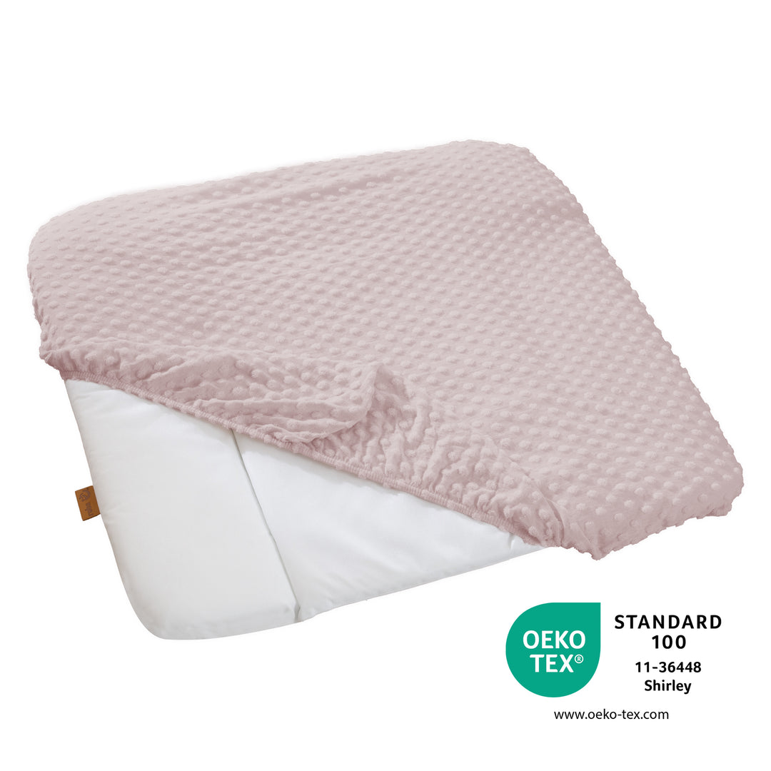 Organic federa aderente per materassini fasciatoio 'Lil Planet' in jersey biologico - GOTS - 85 x 75 cm - Rosa / malva – Infografica (12/15)