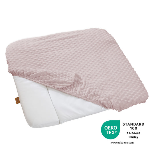 Organic federa aderente per materassini fasciatoio 'Lil Planet' in jersey biologico - GOTS - 85 x 75 cm - Rosa / malva – Infografica (12/15)