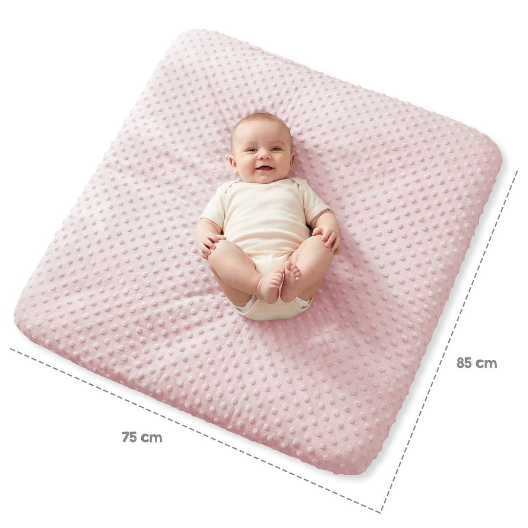 Organic federa aderente per materassini fasciatoio 'Lil Planet' in jersey biologico - GOTS - 85 x 75 cm - Rosa / malva – Infografica (6/15)