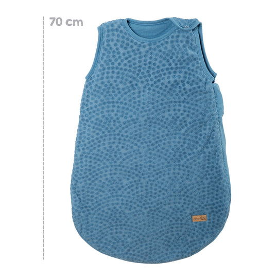 Sacco nanna 70 - 90 cm 'Seashells Indaco' - Cotone biologico - GOTS & Oeko-Tex Certificato – Infografica (9/10)