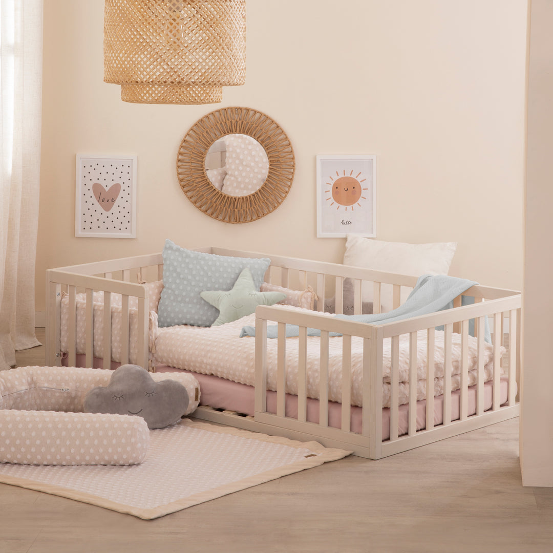 Biancheria per culla 80 x 80 cm 'Frosty Almond' - GOTS & Oeko tex certificato - Beige – Foto d'ambiente (2/7)