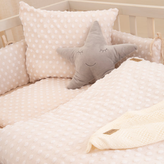 Biancheria per culla 80 x 80 cm 'Frosty Almond' - GOTS & Oeko tex certificato - Beige – Foto d'ambiente (4/7)