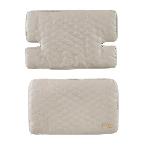 Sitzverkleinerer 2-teilig 'Greyish gesteppt' - Zubehör für Hochstuhl 'Nature Up' - Beige – Freisteller (1/1)