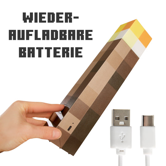 LED-Licht torcia 'Minecraft' - Ricaricabile batteria - 4 Modalità di luce – Infografica (16/16)