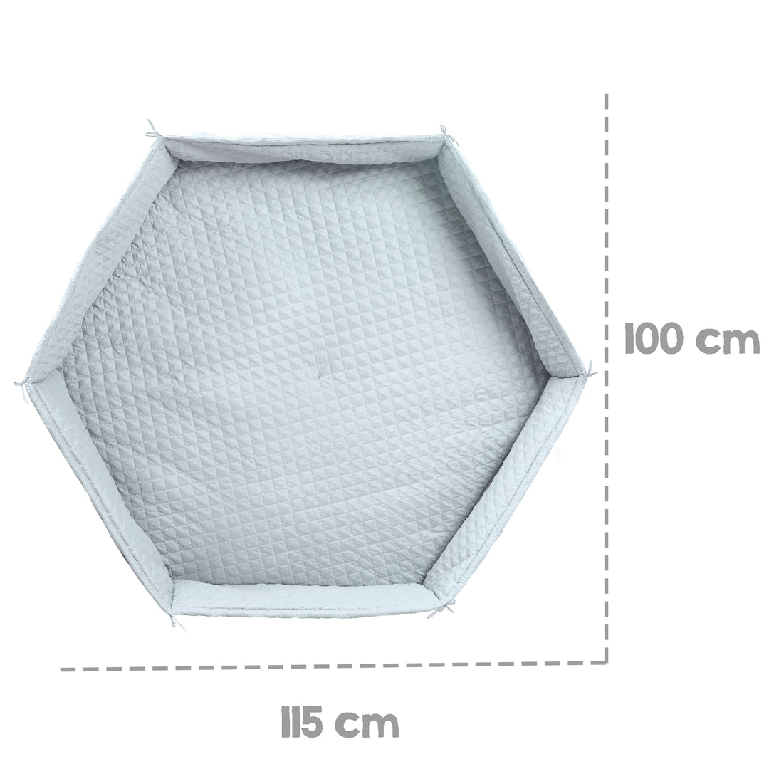Materassino per box 'roba Style', per 6lati box, sicura imbottitura laterale, azzurro/celeste – Infografica (4/4)