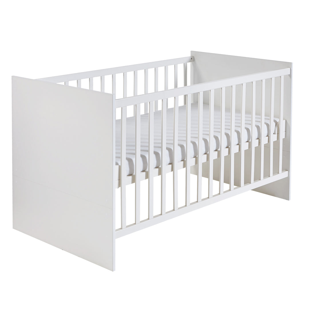 Set camera 'Maren' incl. letto combinato 70 x 140 cm, cassettiera fasciatoio largo & armadio 3ante - Bianco – Ritaglio (3/19)