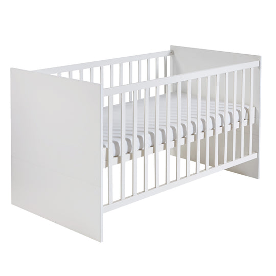Set camera 'Maren' incl. letto combinato 70 x 140 cm, cassettiera fasciatoio largo & armadio 3ante - Bianco – Ritaglio (3/19)