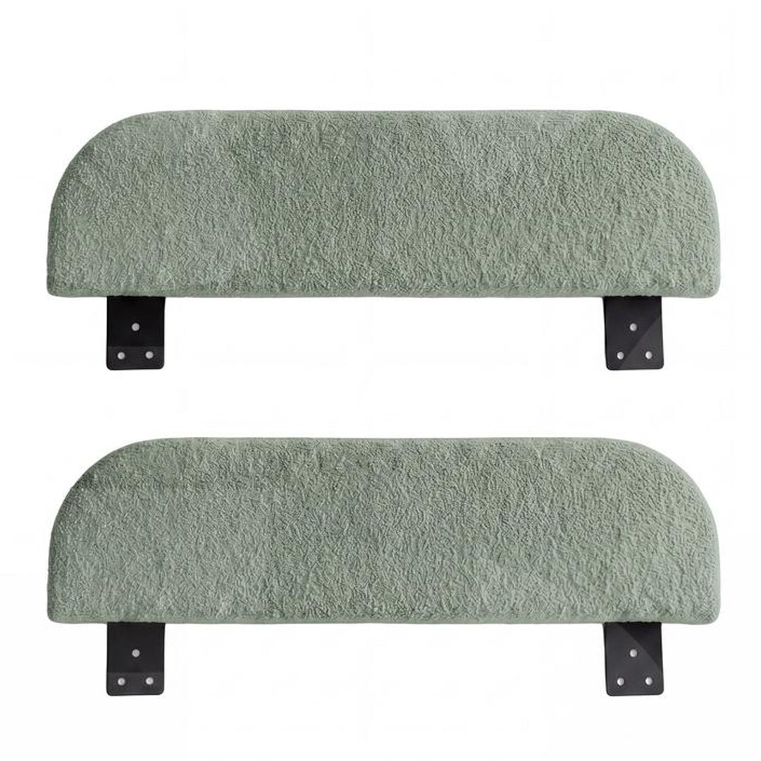 Set da 2 pannelli laterali verde salvia per il letto per bambini roba Little Dream con squadrette di fissaggio. Parzialmente generata con IA.