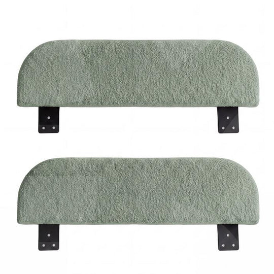 Set da 2 pannelli laterali verde salvia per il letto per bambini roba Little Dream con squadrette di fissaggio. Parzialmente generata con IA.