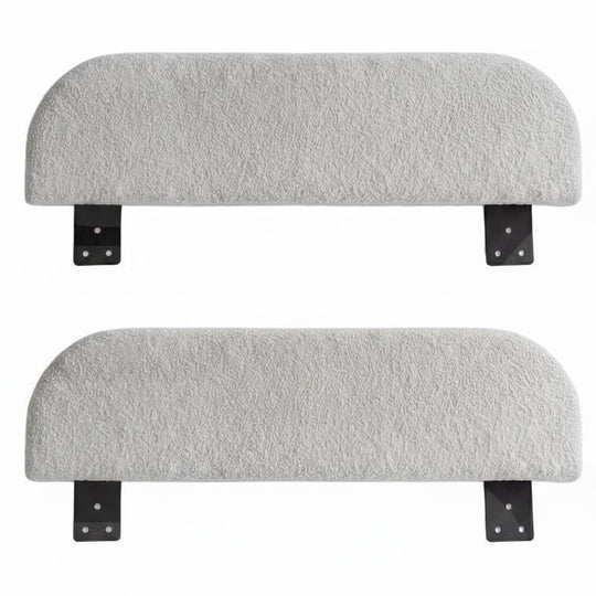 Set da 2 pannelli laterali grigi chiari per il letto per bambini roba Little Dream con squadrette di fissaggio. Parzialmente generata con IA.