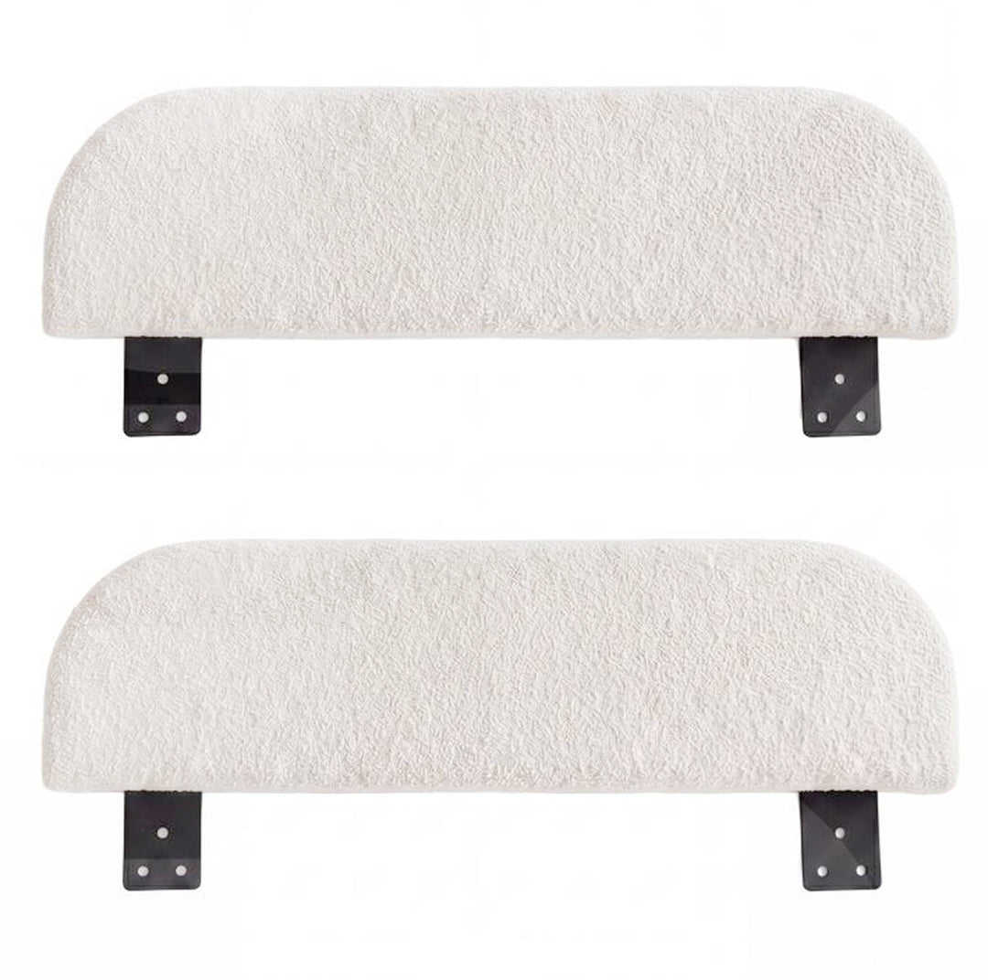 Set de 2 paneles laterales blancos para la cama infantil roba Little Dream con escuadras de fijación. Generada parcialmente con IA.