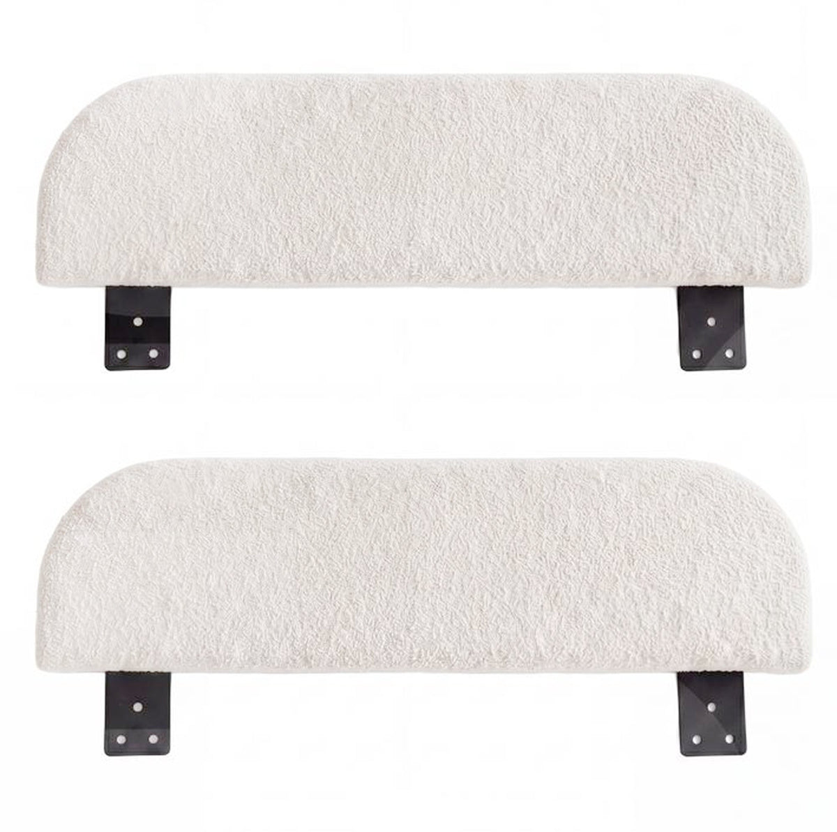 Lot de 2 éléments latéraux blancs pour le lit enfant roba Little Dream avec équerres de fixation. Partiellement générée par IA.