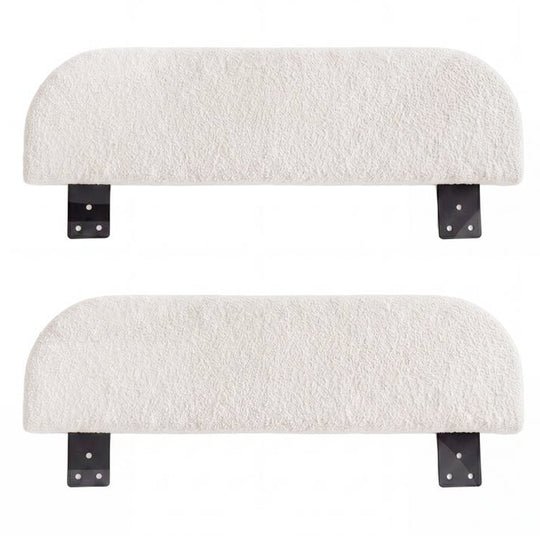 Set de 2 paneles laterales blancos para la cama infantil roba Little Dream con escuadras de fijación. Generada parcialmente con IA.
