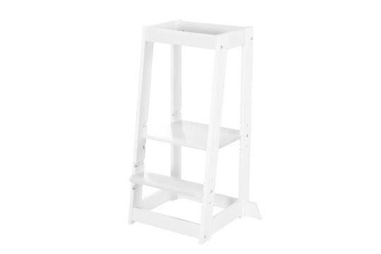 Learning Tower 'Monti Step' According to the Montessori Principle - Height-Adjustable - Wood White – Product Image (7/7)