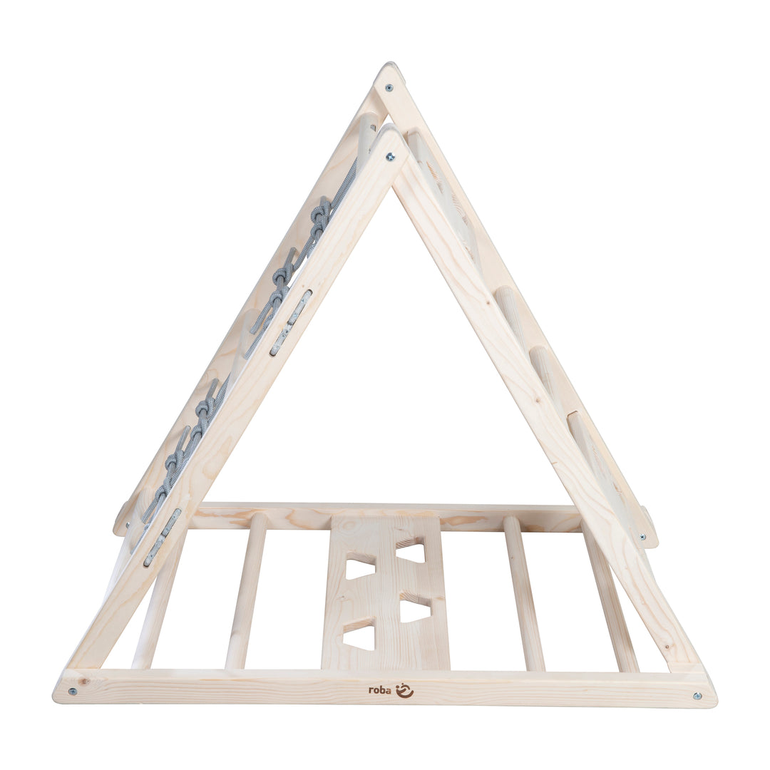 Triangolo di arrampicata in legno - Funzione a 3 lati - Naturale / grigio – Ritaglio (16/18)