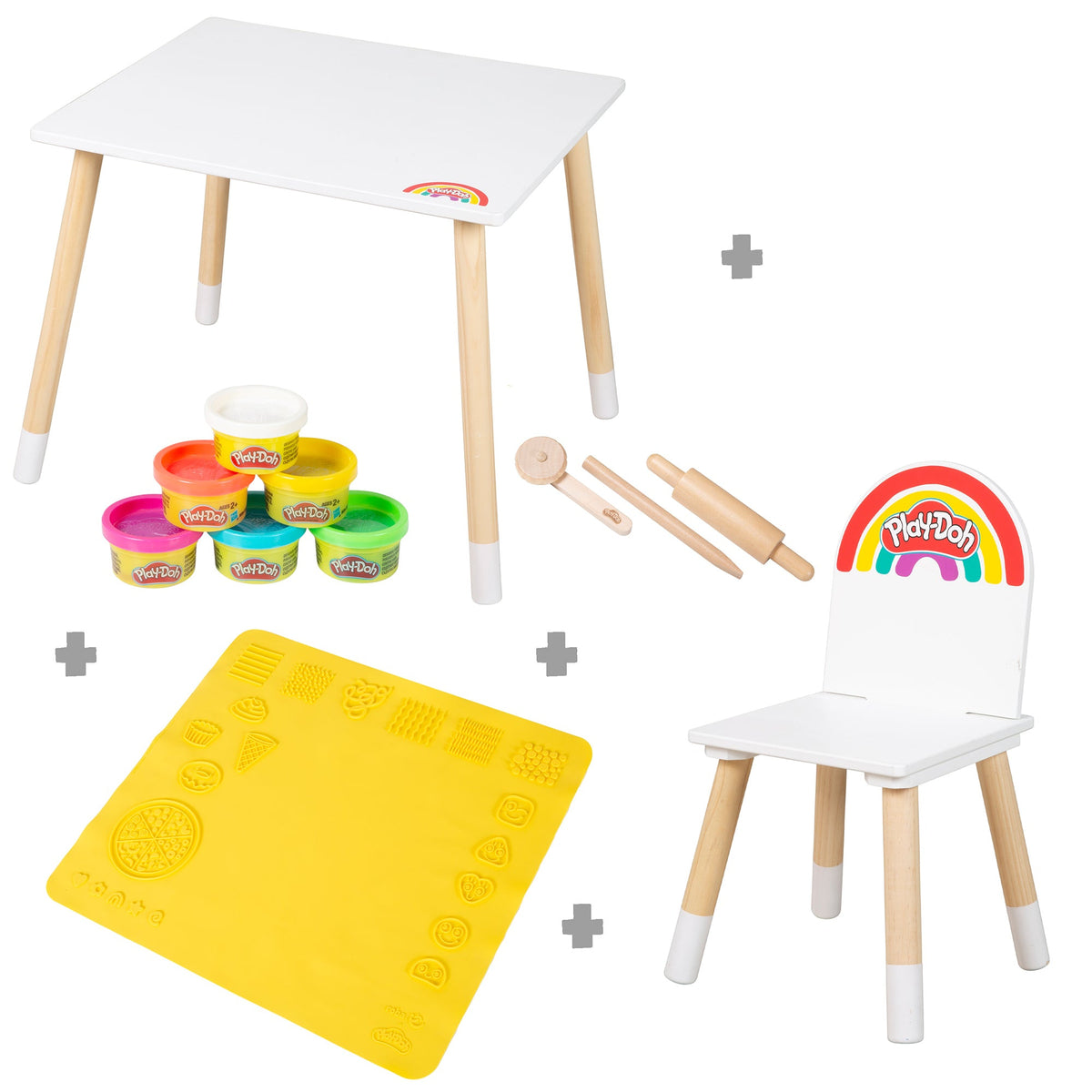 roba x Play-Doh Kindersitzgruppe mit Zubehör zum Kneten – Freisteller (1/16)