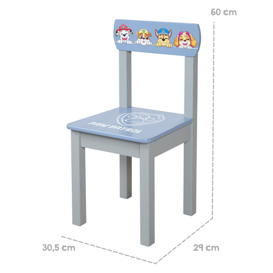 Set tavolo e sedie per bambini 'Paw Patrol' - 2 Sedie per bambini & tavolo per bambini - Blu / grigio – Ritaglio (7/13)