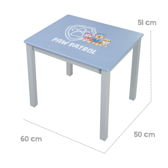 Set tavolo e sedie per bambini 'Paw Patrol' - 2 Sedie per bambini & tavolo per bambini - Blu / grigio – Infografica (6/13)