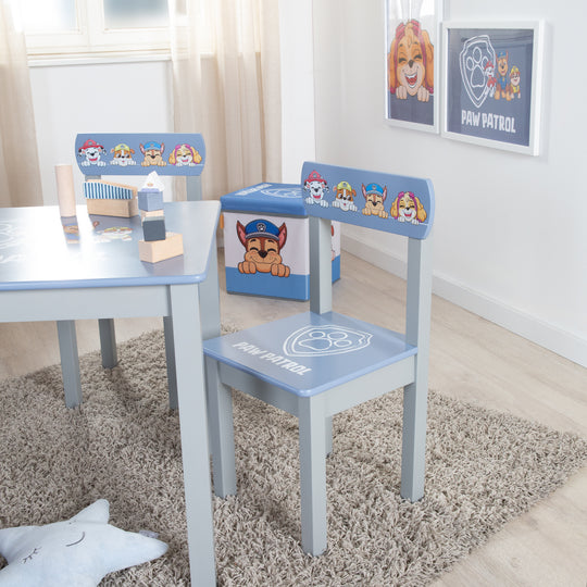 Set tavolo e sedie per bambini 'Paw Patrol' - 2 Sedie per bambini & tavolo per bambini - Blu / grigio – Foto d'ambiente (9/13)