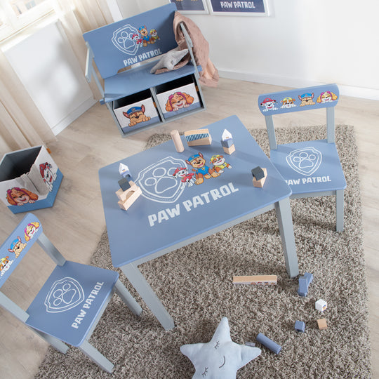 Set tavolo e sedie per bambini 'Paw Patrol' - 2 Sedie per bambini & tavolo per bambini - Blu / grigio – Foto d'ambiente (2/13)