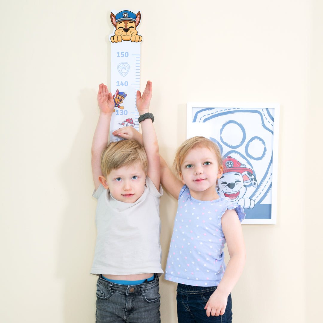 Messlatte Paw Patrol - Skala von 70 cm bis 150 cm für Kinder - Holz weiß / blau – Milieubild (2/7)