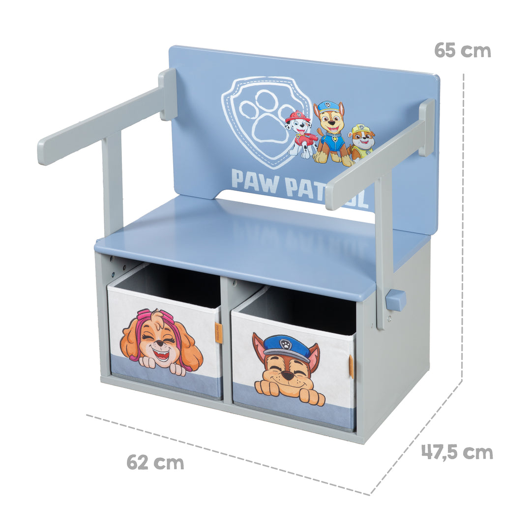 Pieghevole panca 'Paw Patrol' + tela scatole - Trasformabile per banco scolastico – Infografica (6/18)