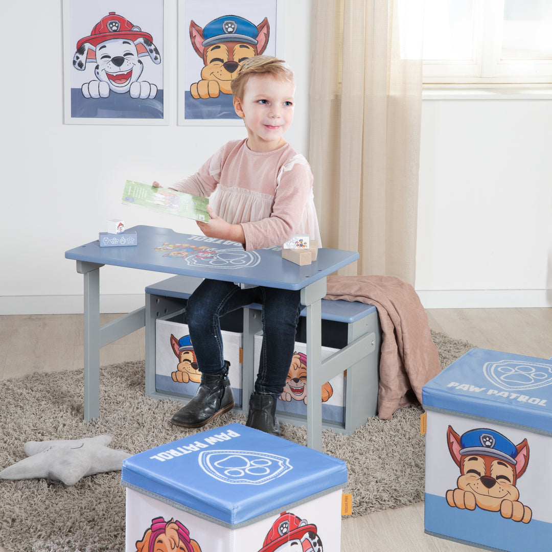 Pieghevole panca 'Paw Patrol' + tela scatole - Trasformabile per banco scolastico – Foto d'ambiente (4/18)