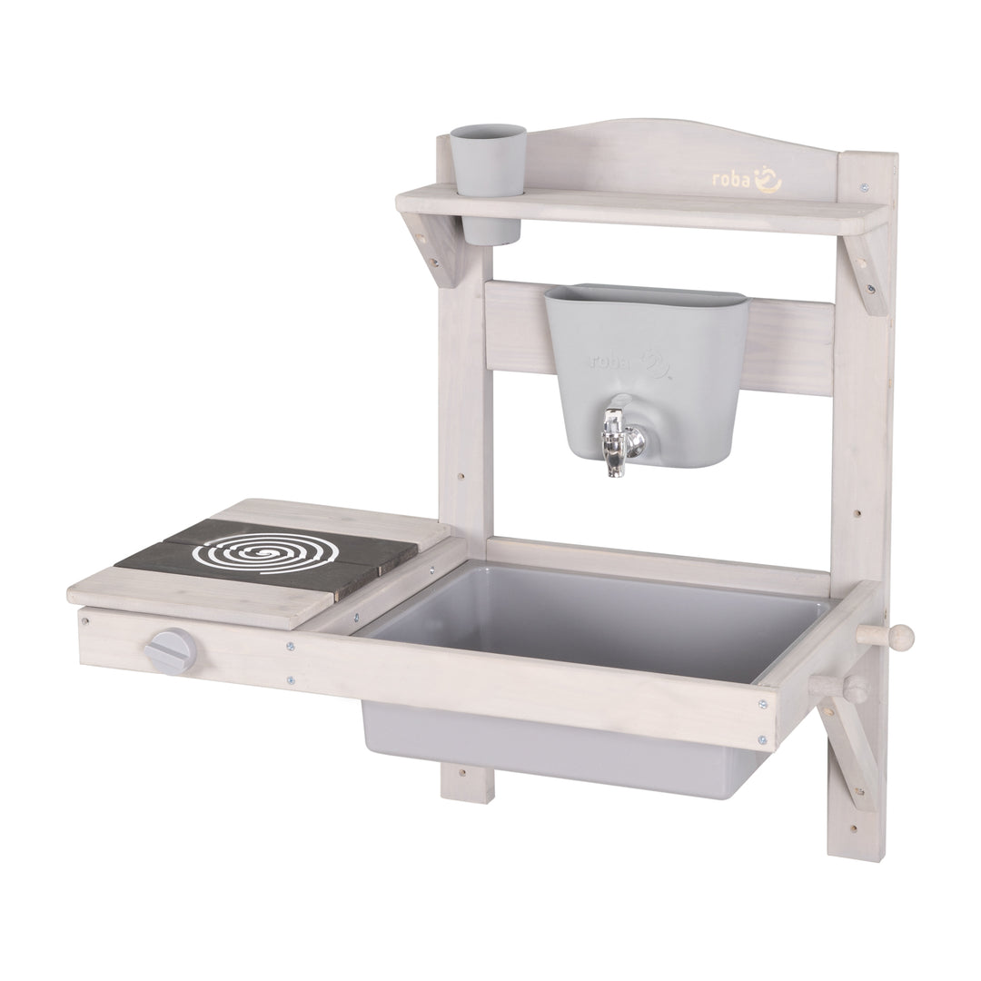 Cucina da esterno per sospensione incl. accessori - Certificato FSC legno - Grigio laccato – Ritaglio (2/10)