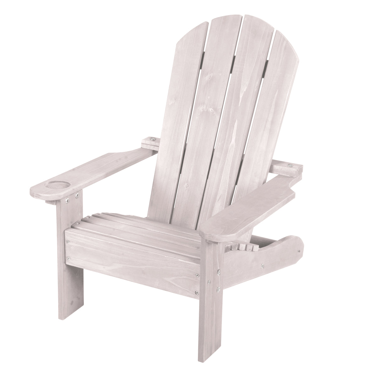 Outdoor-Children's Chair "Deck Chair" - Liegestuhl Made of FSC-Certified Wood - Grey Glazed – Cutout (1/8)