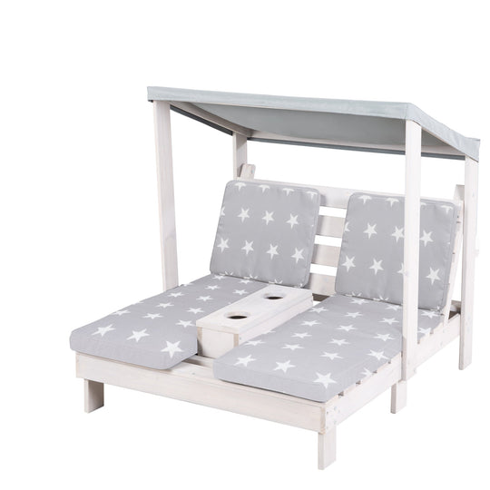 Outdoor Children's Lounger incl. Polster 'Little Stars' - FSC Certified Solid Wood - Grey – Infographic (3/7)