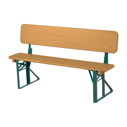 Outdoor Party Set with Backrest - 2 Benches + 1 Table - Wood in Naturoptik – Cutout (5/13)
