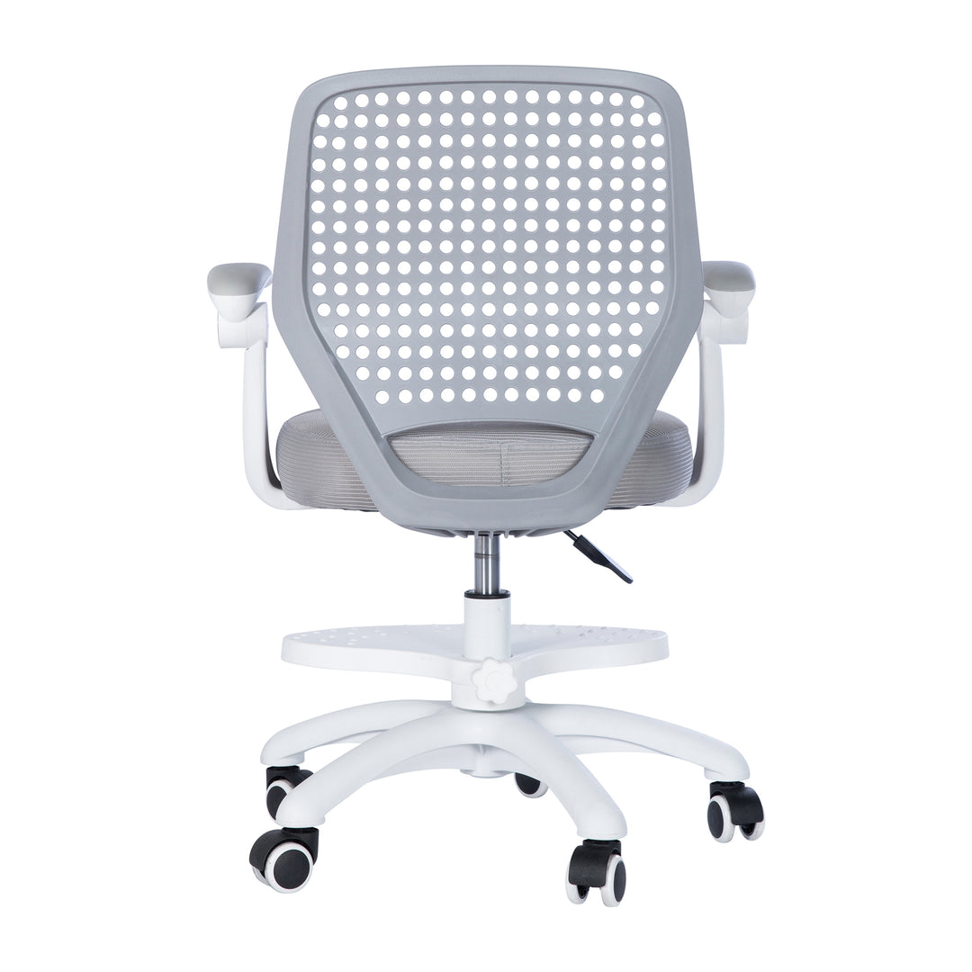 Kinderbürostuhl Smart Grow Basic - Ergonomischer Drehstuhl - Höhenverstellbar - Weiß / Grau – Produktbild (30/31)