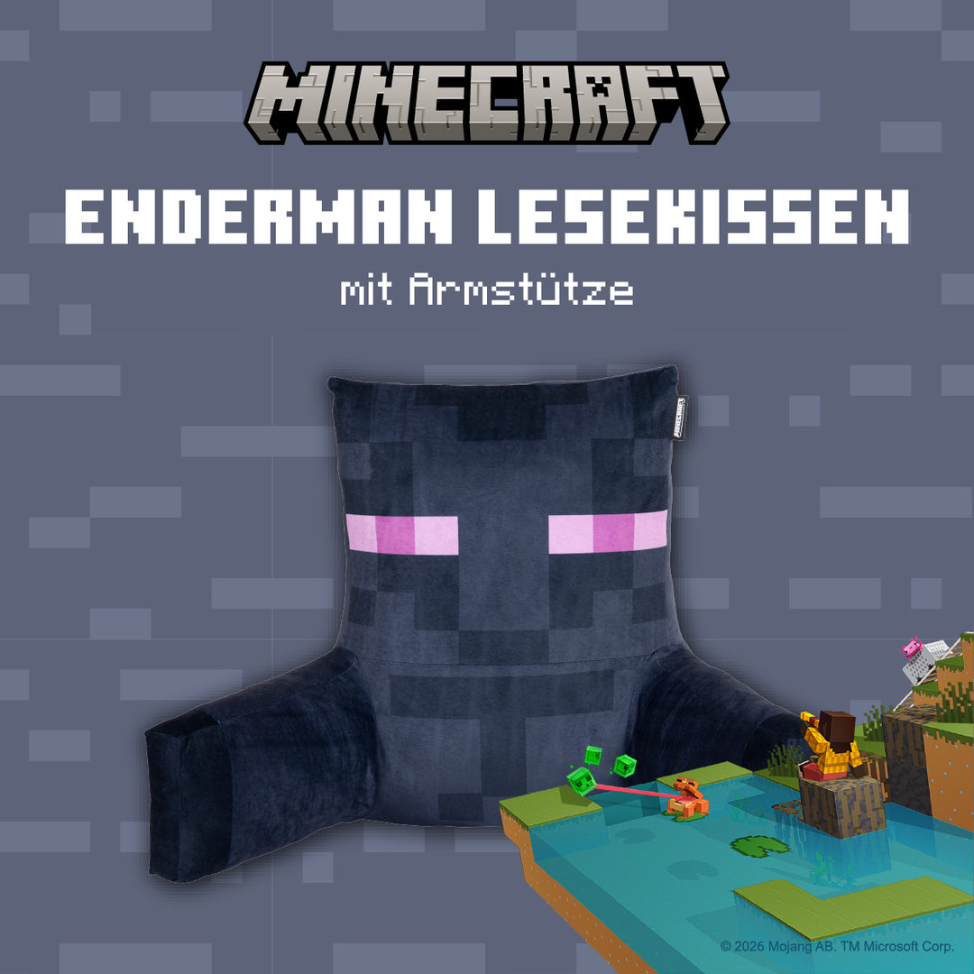 Lese- & Relaxkissen 'Minecraft' - Enderman - Samtstoff