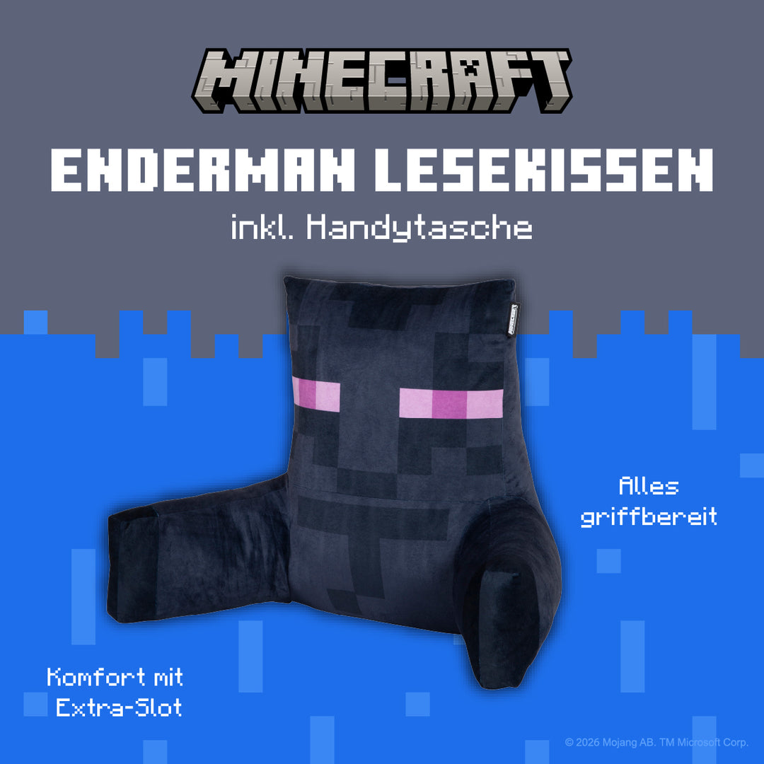 Lese- & Relaxkissen 'Minecraft' - Enderman - Samtstoff