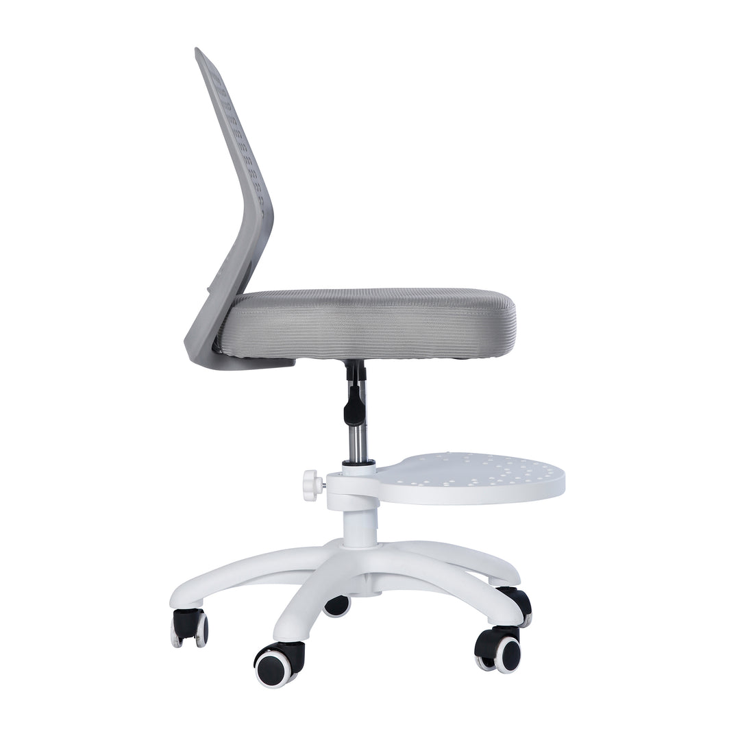 Kinderbürostuhl Smart Grow Basic - Ergonomischer Drehstuhl - Höhenverstellbar - Weiß / Grau – Produktbild (12/31)
