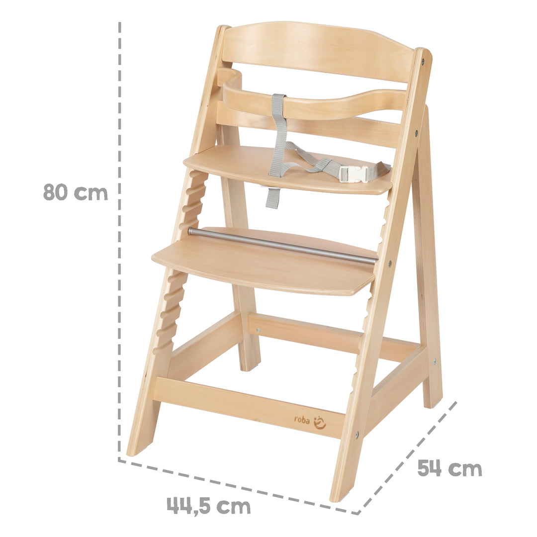 Step High Chair 'Sit Up III' - Grows with Your Child to Youth Chair - Wood Natural – Infographic (6/9)