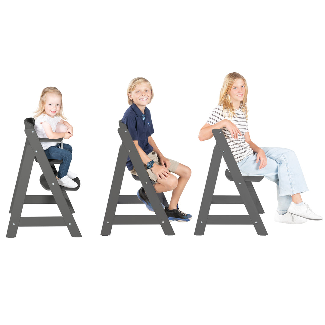 Seggiolone evolutivo 'Sit Up Flex' - Che cresce con il bambino fino al sedia per ragazzi - Legno antracite – Infografica (5/13)