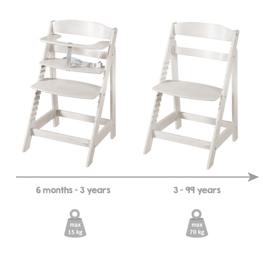 Seggiolone evolutivo 'Sit Up Flex' - Che cresce con il bambino fino al sedia per ragazzi - Stone washed – Infografica (9/14)