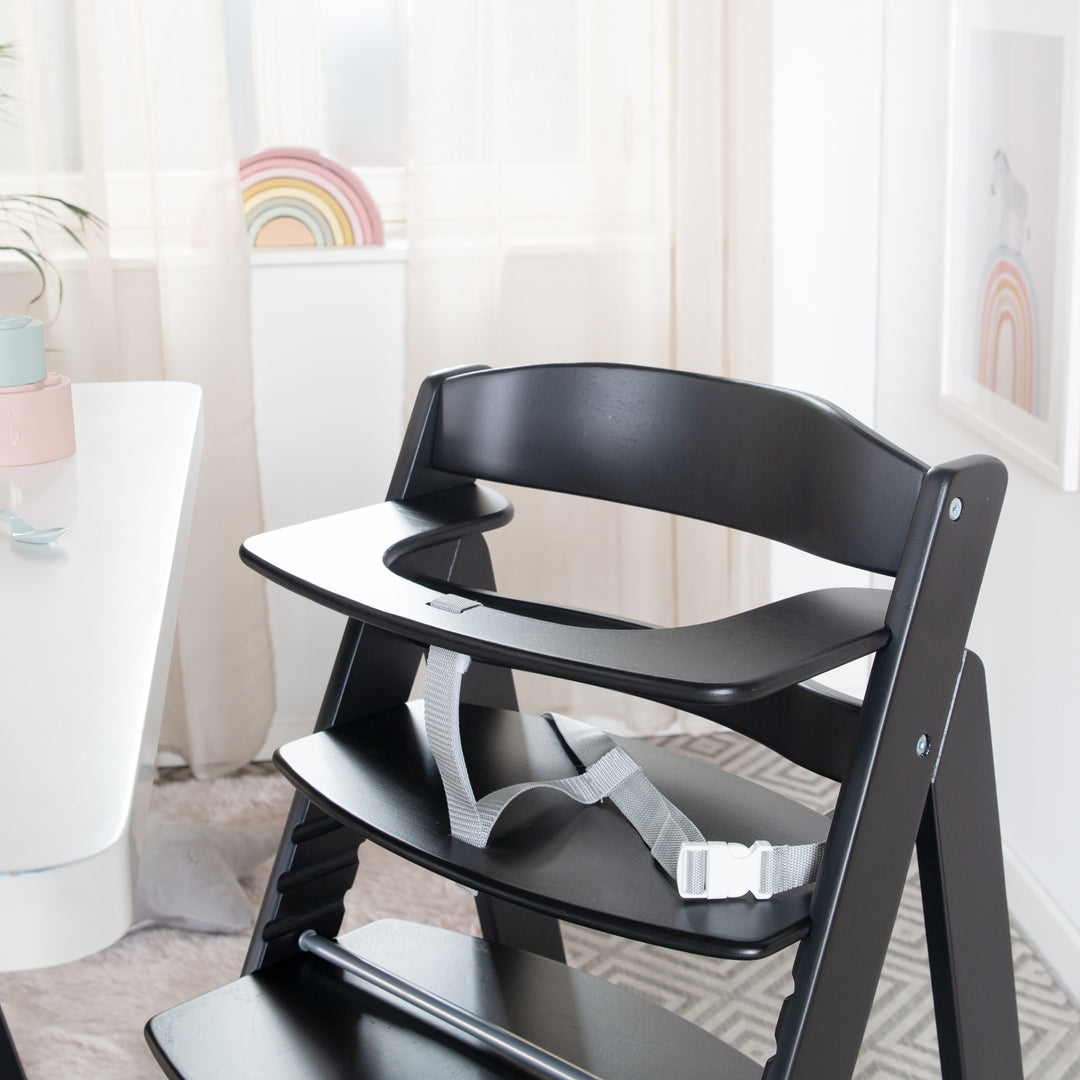 Seggiolone evolutivo 'Sit Up Flex' - Che cresce con il bambino fino al sedia per ragazzi - Legno nero laccato – Foto di dettaglio (6/13)
