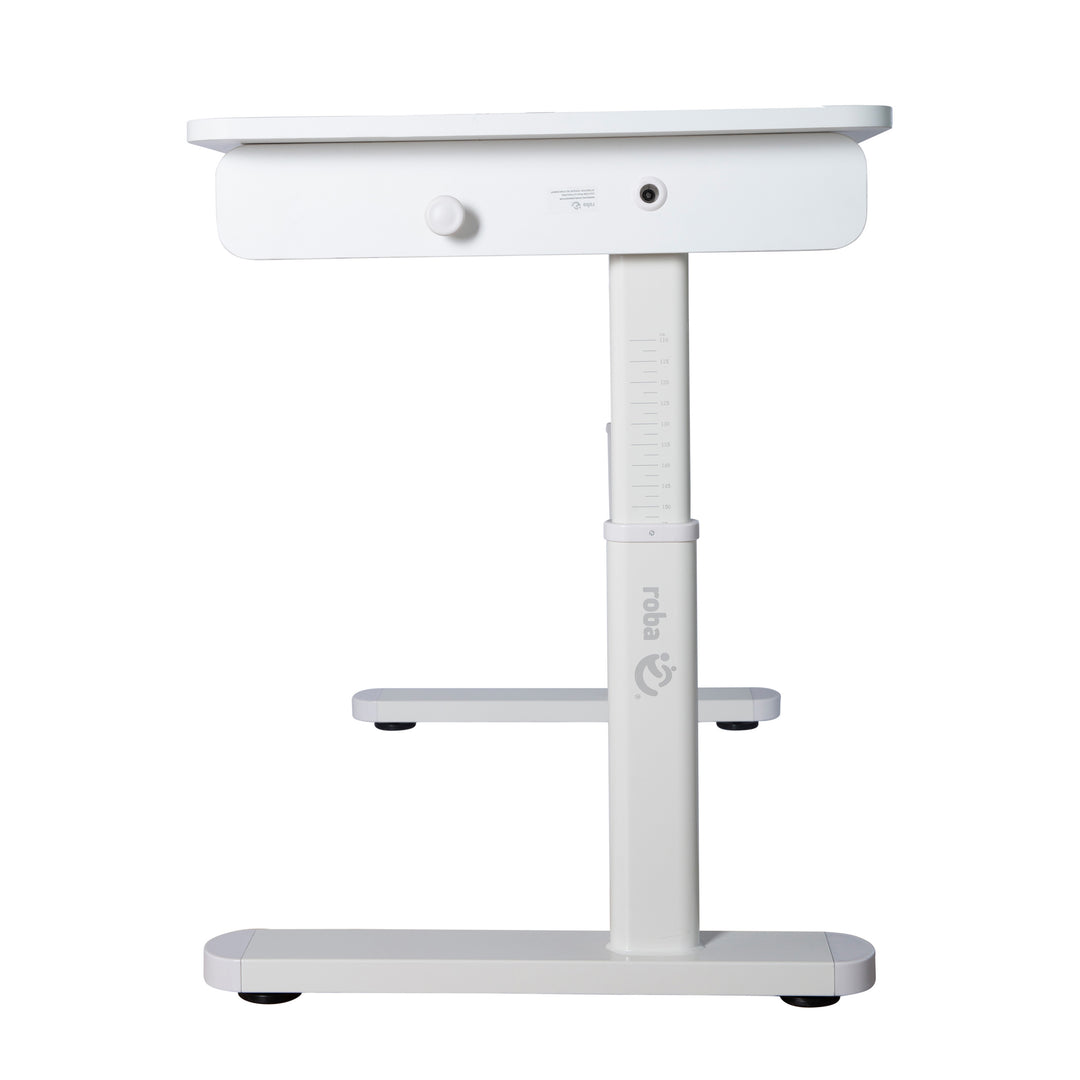 Children's Desk with Drawer - Height-Adjustable - Ergonomic Design with Storage Space & Rechte Work Surface Neigbar - White – Cutout (6/22)