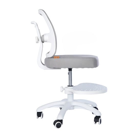 Sedia da ufficio per bambini smart grow 2D- ergonomico sedia girevole - Regolabile in altezza - Bianco / grigio – Ritaglio (16/36)