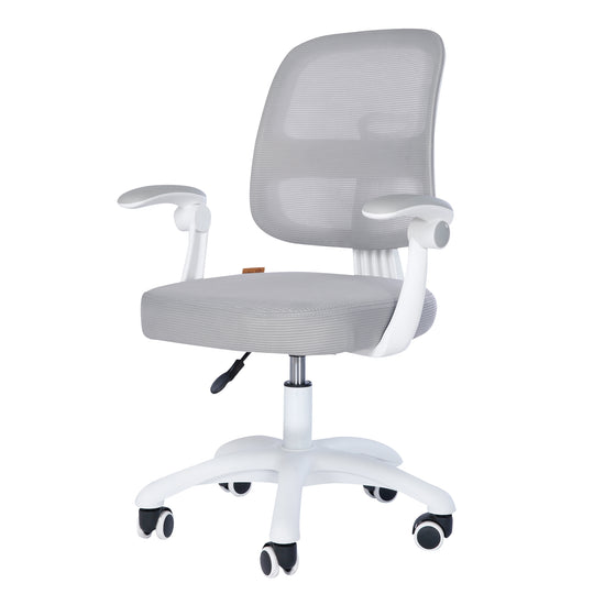 Sedia da ufficio per bambini smart grow 2D- ergonomico sedia girevole - Regolabile in altezza - Bianco / grigio – Ritaglio (18/36)
