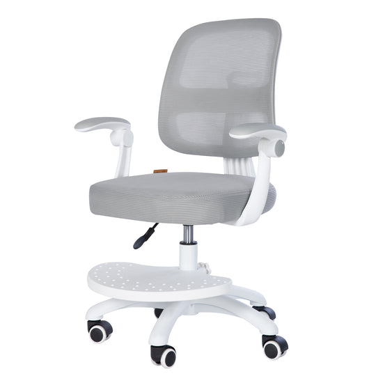 Sedia da ufficio per bambini smart grow 2D- ergonomico sedia girevole - Regolabile in altezza - Bianco / grigio – Ritaglio (27/36)