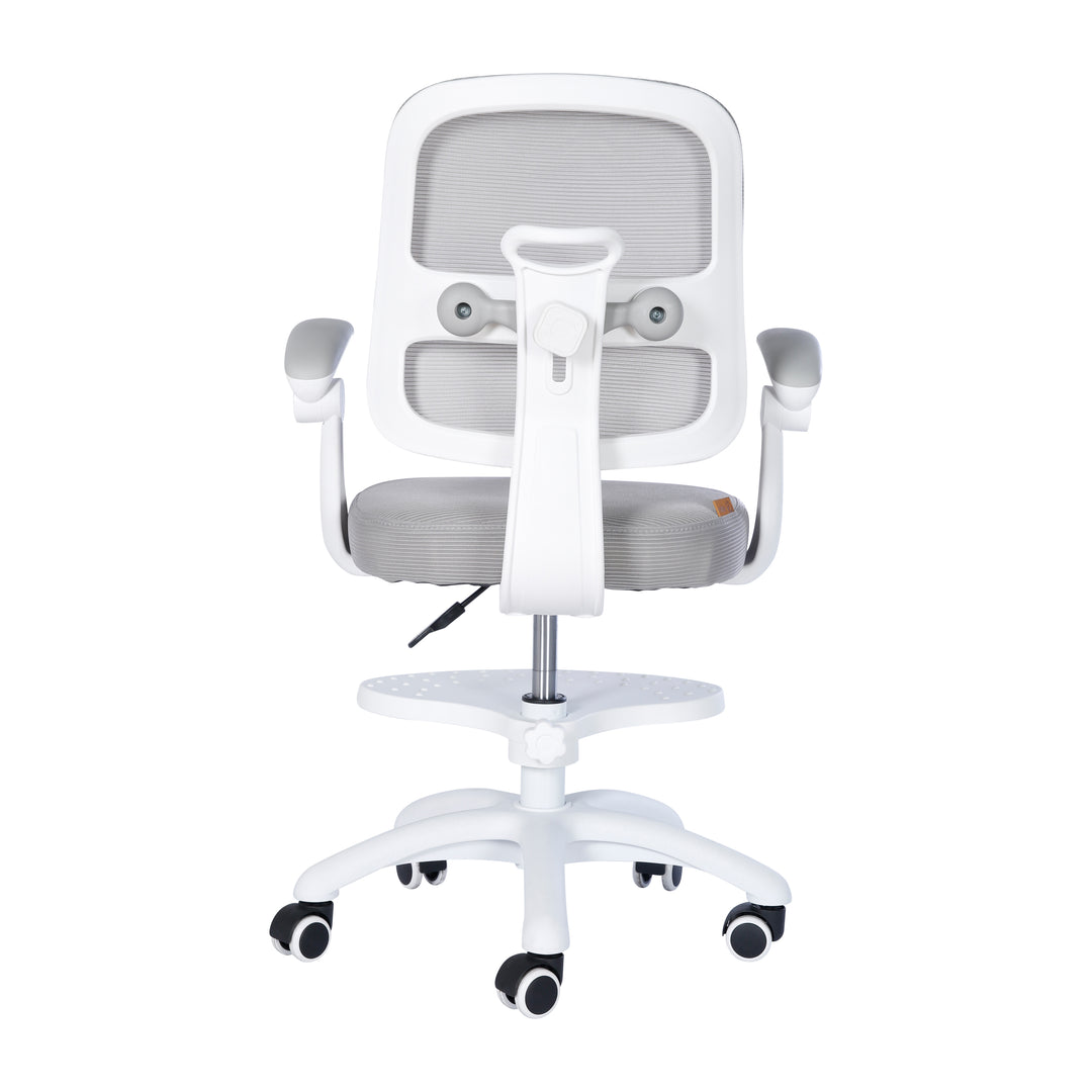 Sedia da ufficio per bambini smart grow 2D- ergonomico sedia girevole - Regolabile in altezza - Bianco / grigio – Ritaglio (36/36)