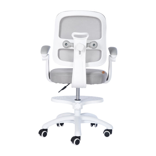 Sedia da ufficio per bambini smart grow 2D- ergonomico sedia girevole - Regolabile in altezza - Bianco / grigio – Ritaglio (36/36)