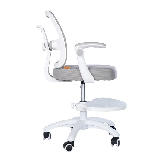 Sedia da ufficio per bambini smart grow 2D- ergonomico sedia girevole - Regolabile in altezza - Bianco / grigio – Ritaglio (35/36)