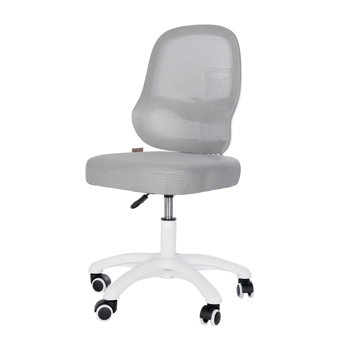 Kinderbürostuhl Smart Grow 3D - Ergonomischer Drehstuhl - Höhenverstellbar - Weiß / Grau – Freisteller (1/38)