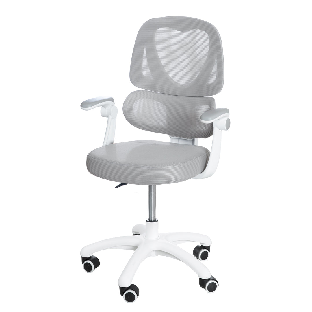 Kinderbürostuhl Smart Grow Premium - Ergonomischer Drehstuhl - Höhenverstellbar - Weiß / Grau – Freisteller (17/39)